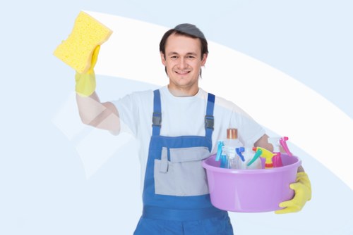 Professional cleaning of a commercial facade in Bayswater