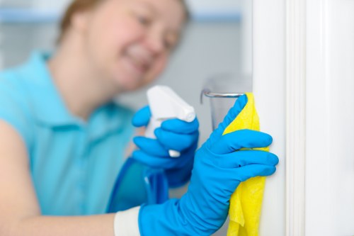 Reception and desk cleaning in a Bayswater office building