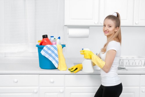 Cleaning team preparing a Bayswater property for a deep clean